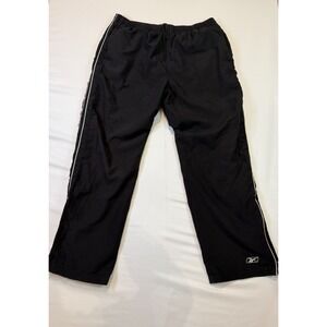 Vintage Baggy Y2K Reebok Track Pants Zip Ankle Draw‎ String Cotton Polyester